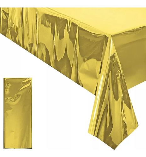 (NA643D)Mantel fiesta brillante dorado