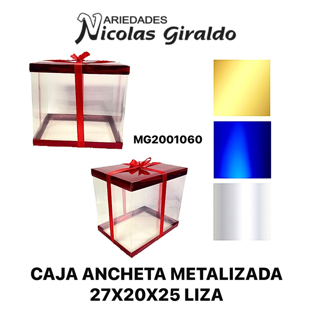 @Caja ancheta metalizada 27x20x25 liza