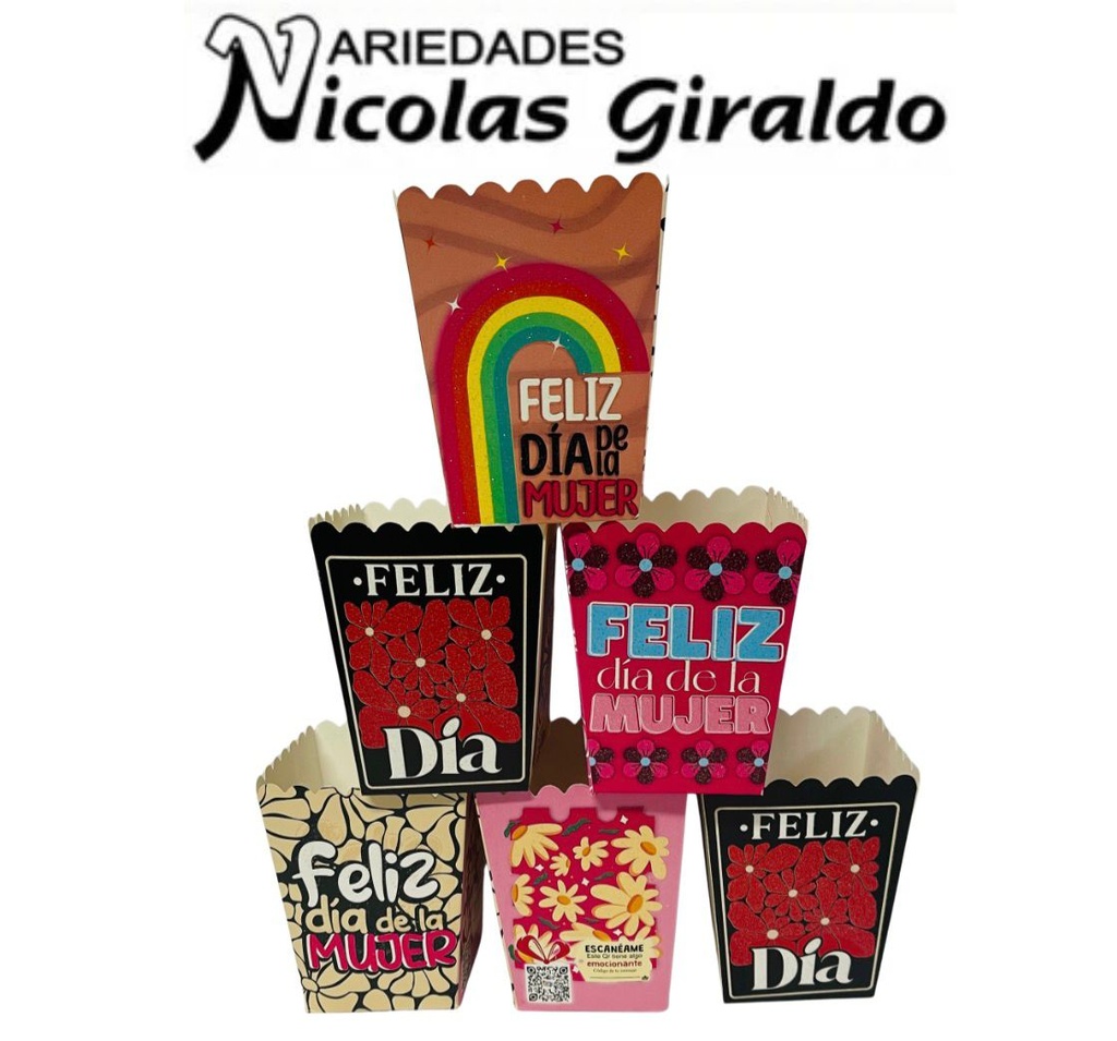 Caja ancheta crispetera Pequeña x12 