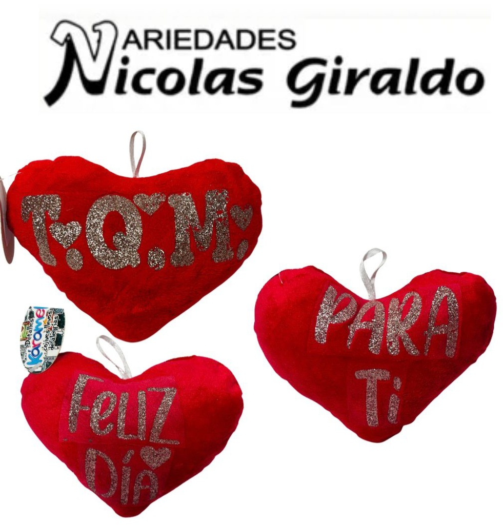 Cojin corazon pequeño mirellado cariñitos