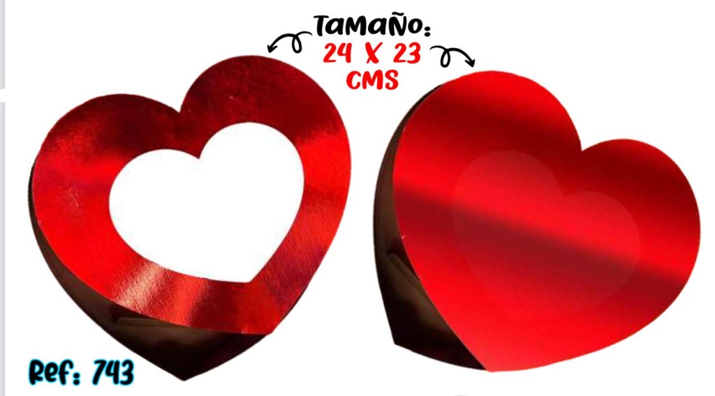 Corazon grd cariñito metalizado sin mensaje cariñito