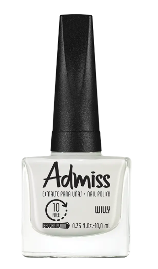 Esmalte admiss 10ml willy (blanco tiza brocha)