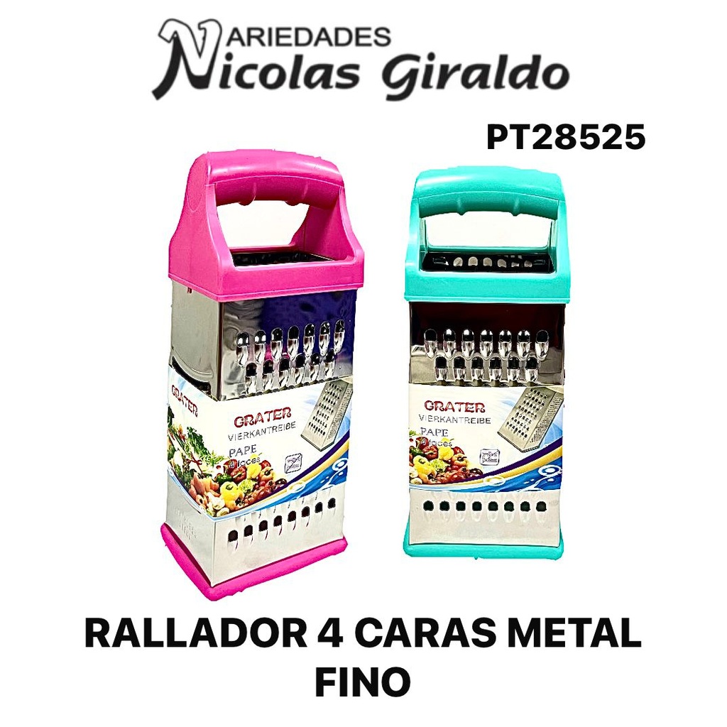 Rallador 4 caras metal fino 