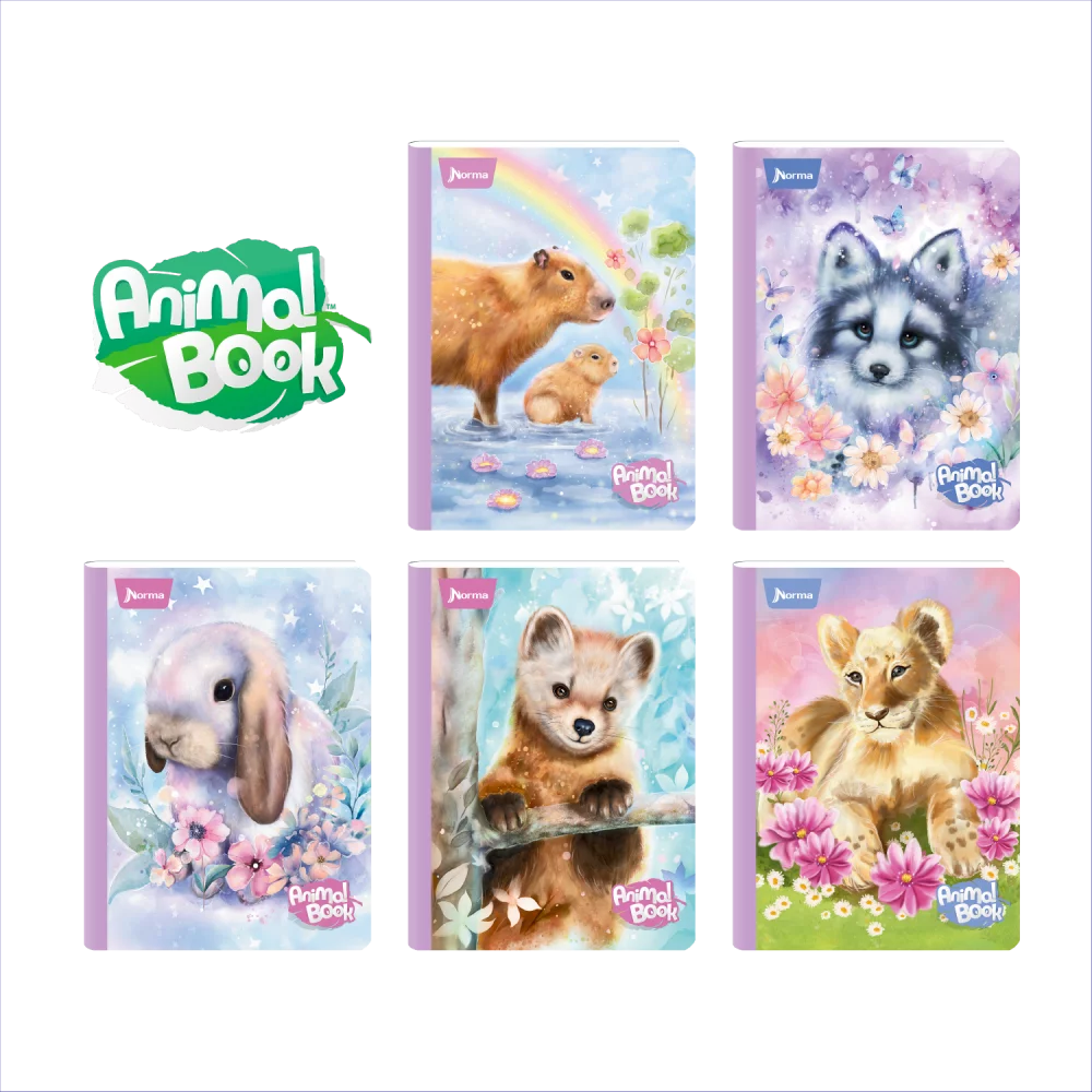 Cuaderno norma gama media animales book 100H cuadro 