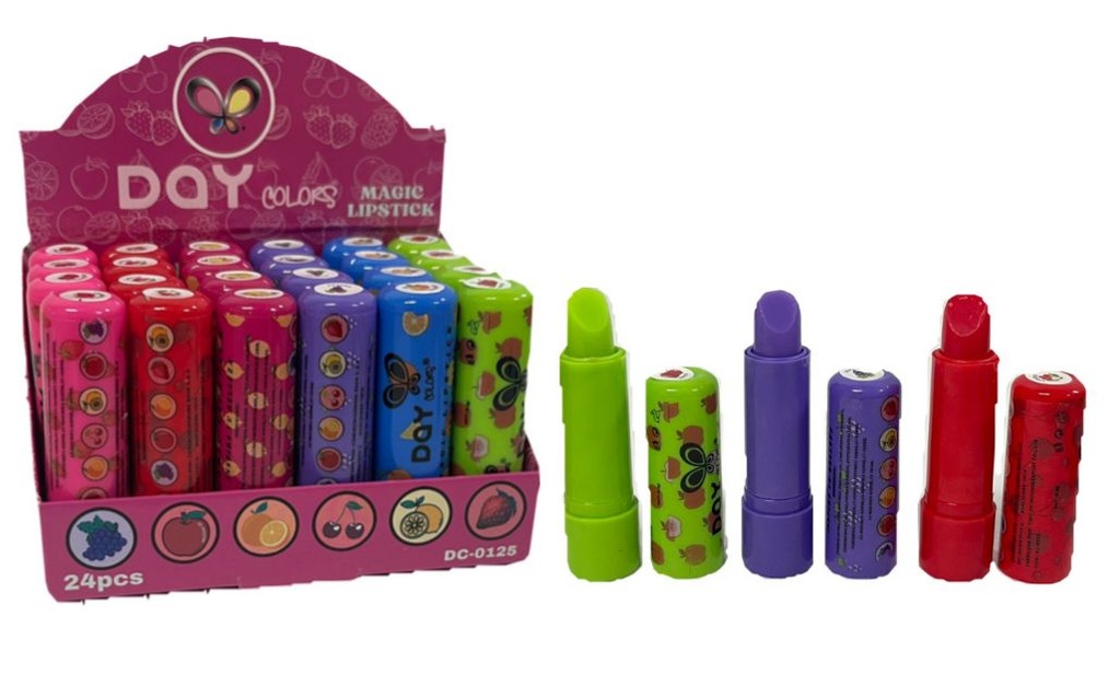 @Labial magico frutas day colors caja  x24 