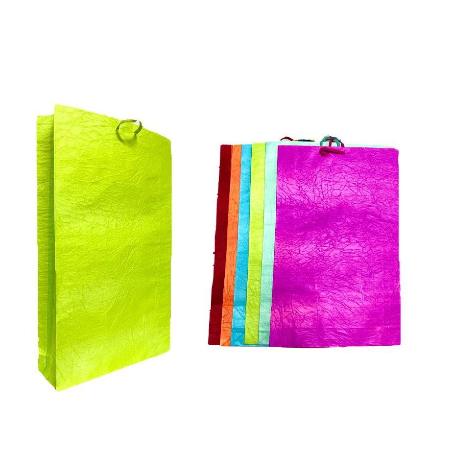 @Bolsa regalo corrugada unicolor Jumbo pqt x6