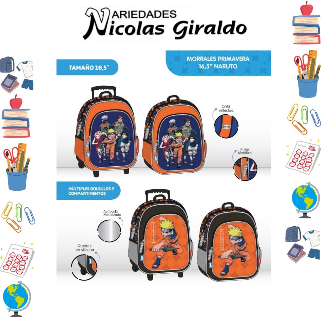 Morral prim. ruedas grande naruto
