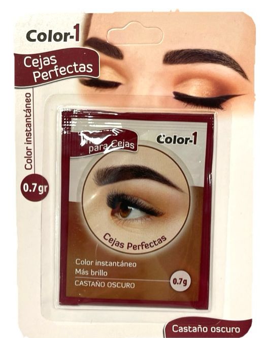 Tinte cejas castaño oscuro color uno