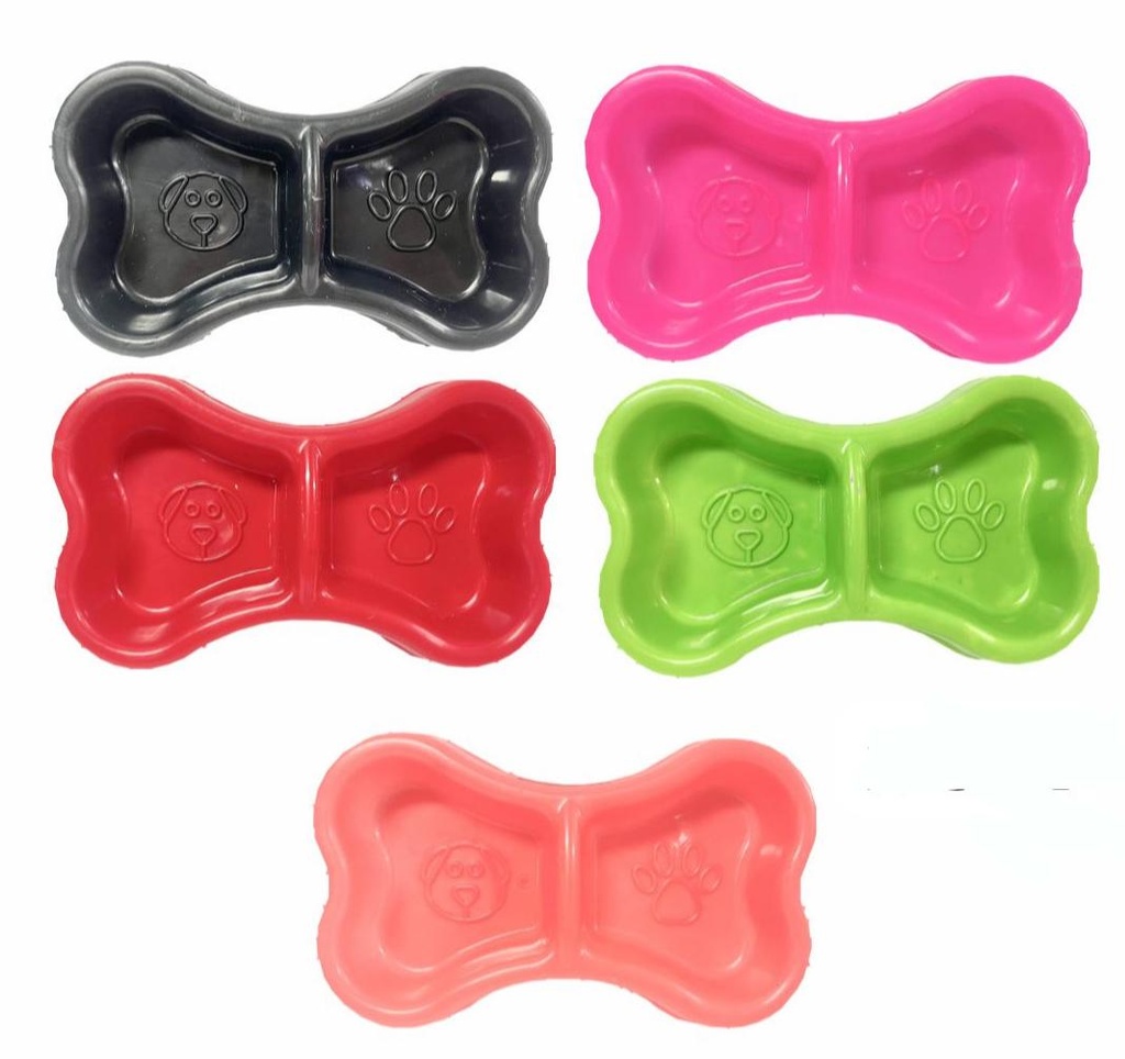 Comedero mascota hueso grande PQT X6