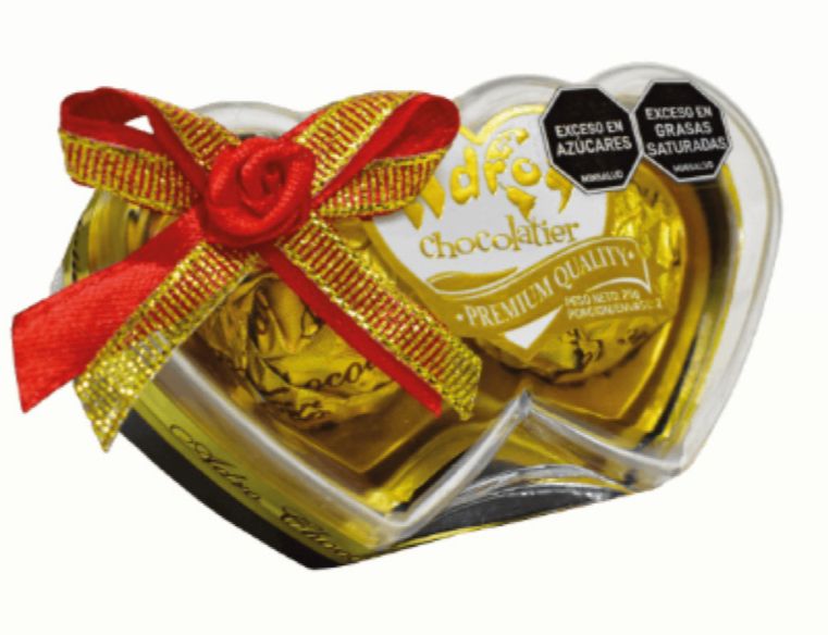 Chocolate adro golden corazon X2