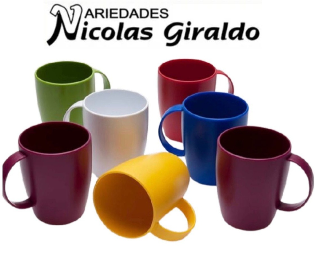 Pocillo plastico color grande PQT X12