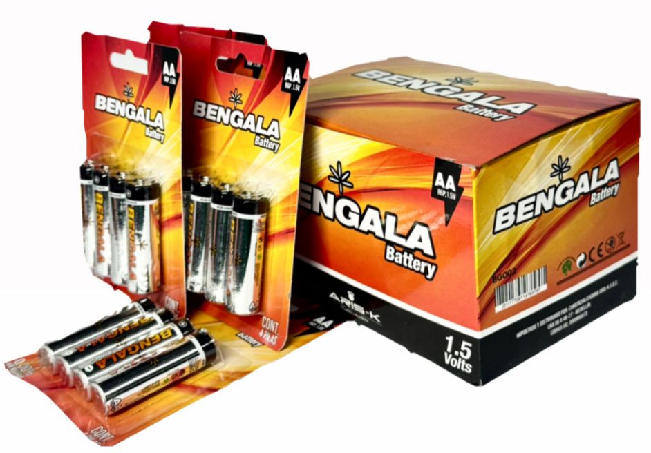 Pila bengala 2AA carton x4 caja x12  