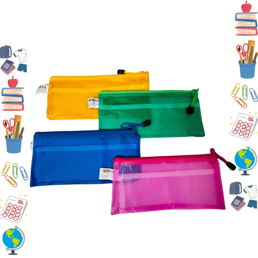 Cartuchera color fondo entero 1 cierre  