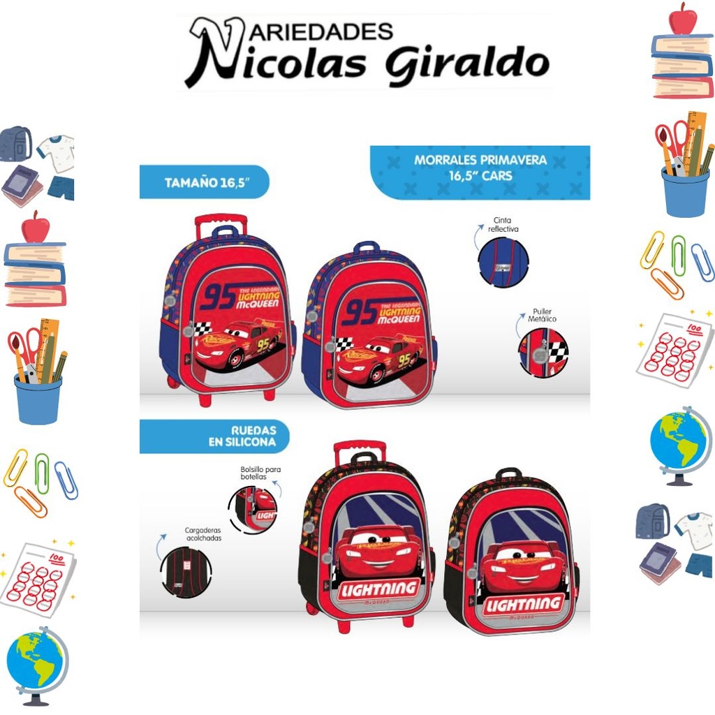 Morral prim. ruedas grande cars