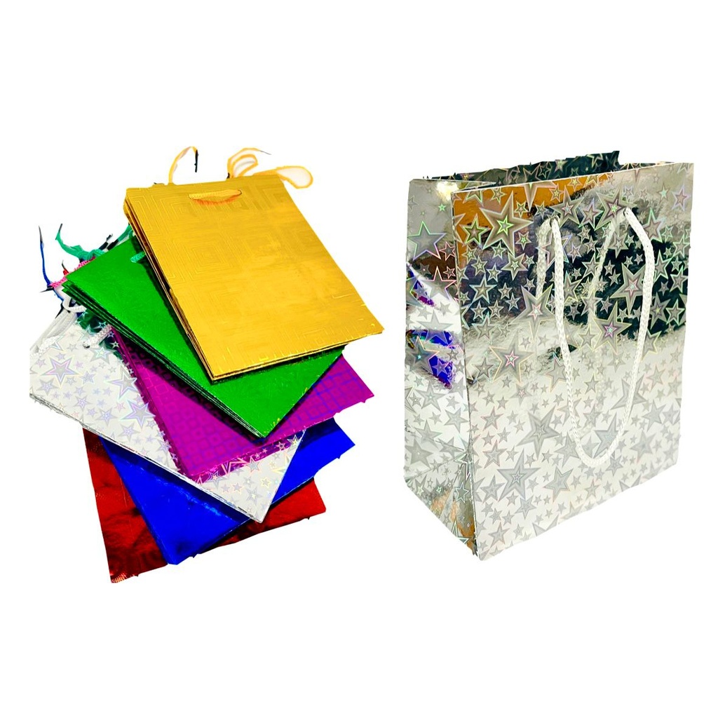 (SE3566)Bolsa regalo tornasol mini 12x15 PQT X12  