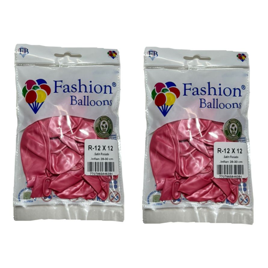 Bomba ballons r12x12 satin rosado  