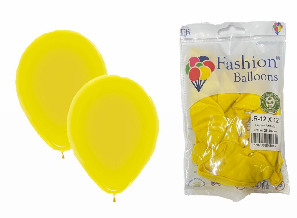 Bomba ballons r12x12 amarillo (rr12x12am)