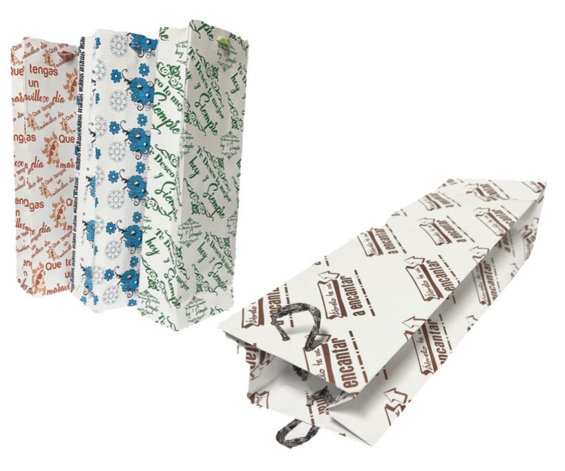 @Bolsa regalo mensaje blanca Botellera pqt x12