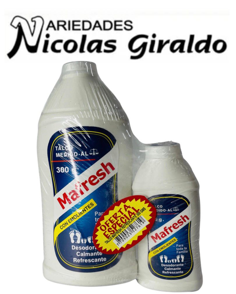 Talco oferta mafresh 300 mas 85 grande 