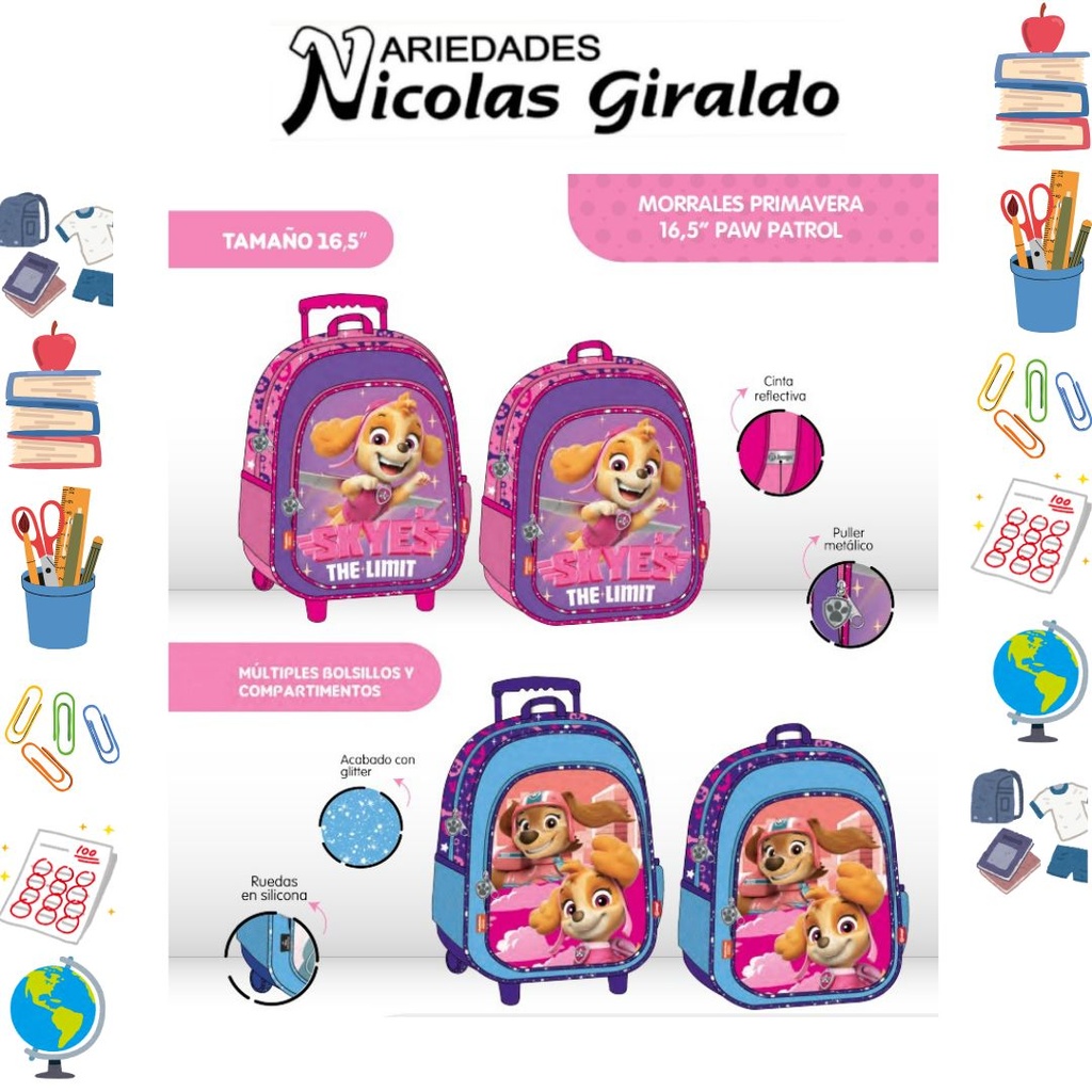 Morral prim. personaje pequeño paw pattrol niña