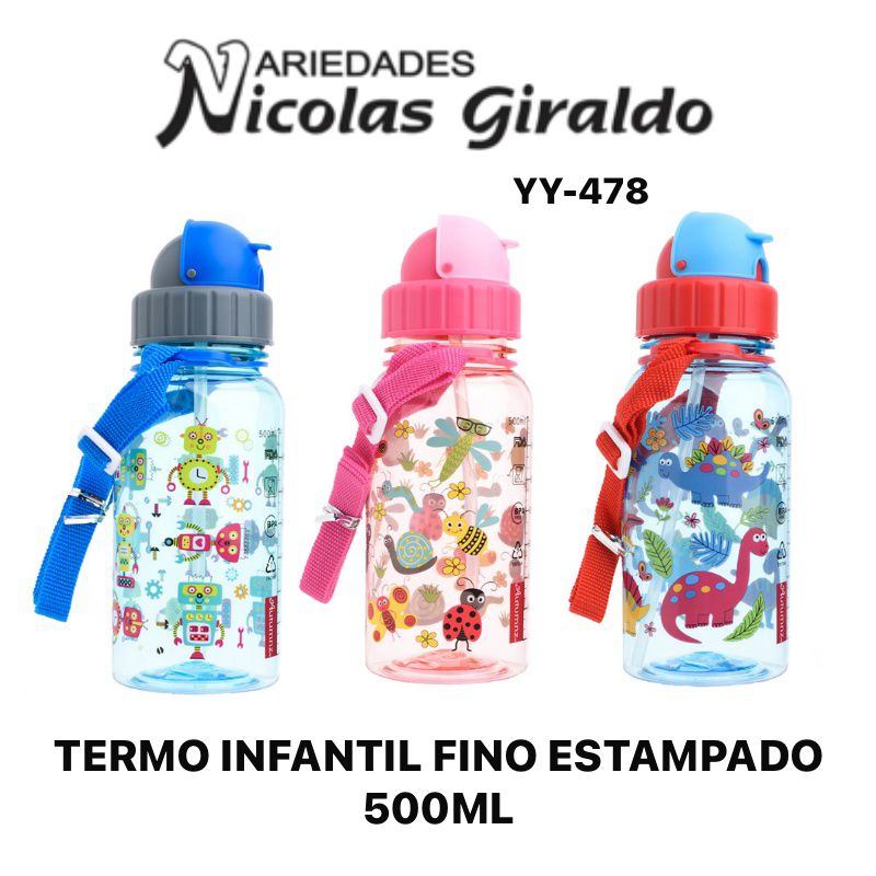 @Termo infantil fino estampado 500ml