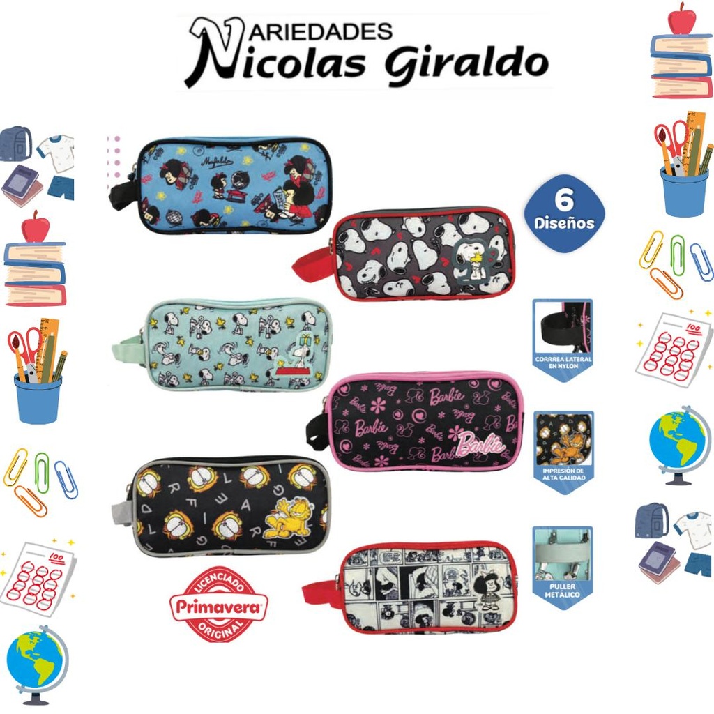 Cartuchera primavera juvenil licencia mujer