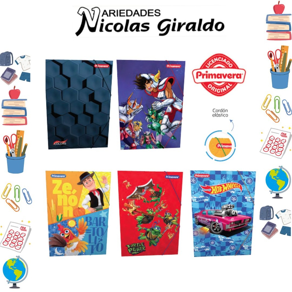 Carpeta primavera plastica liga juvenil niño
