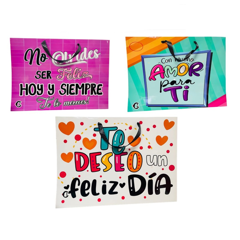 Bolsa regalo cariñito maxi horizontal color