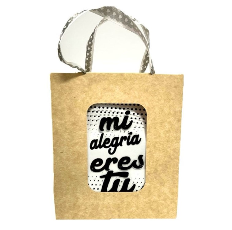Bolsa regalo cariñito pequeña craft ventana mensaje