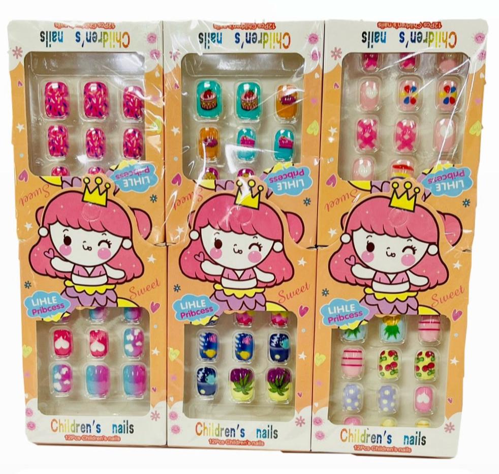 Uñas infantil caja paquete x12