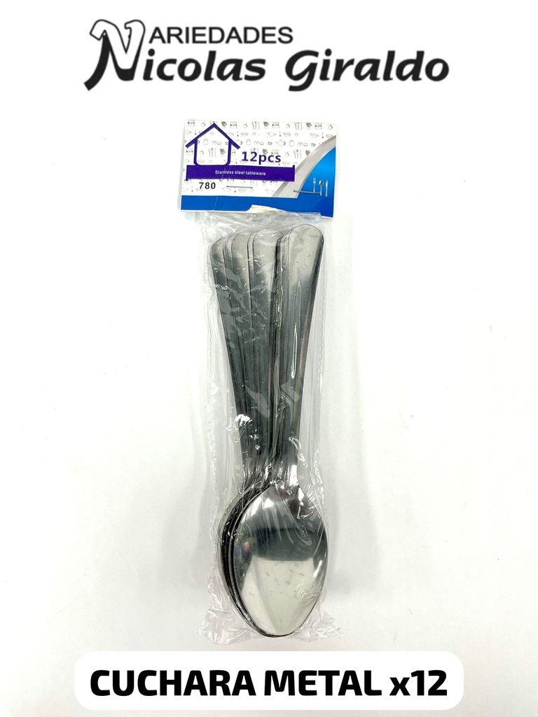 @Cuchara metal sencilla x12  