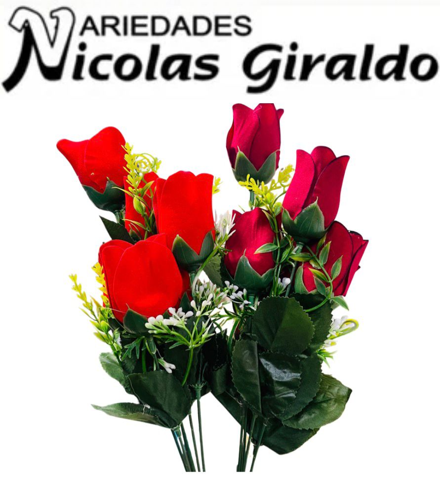 Flor ramo x6 roja gamusa  