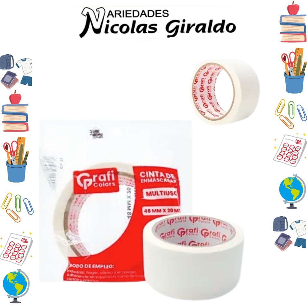 Cinta enmascarar 2" jumbo graficolors 