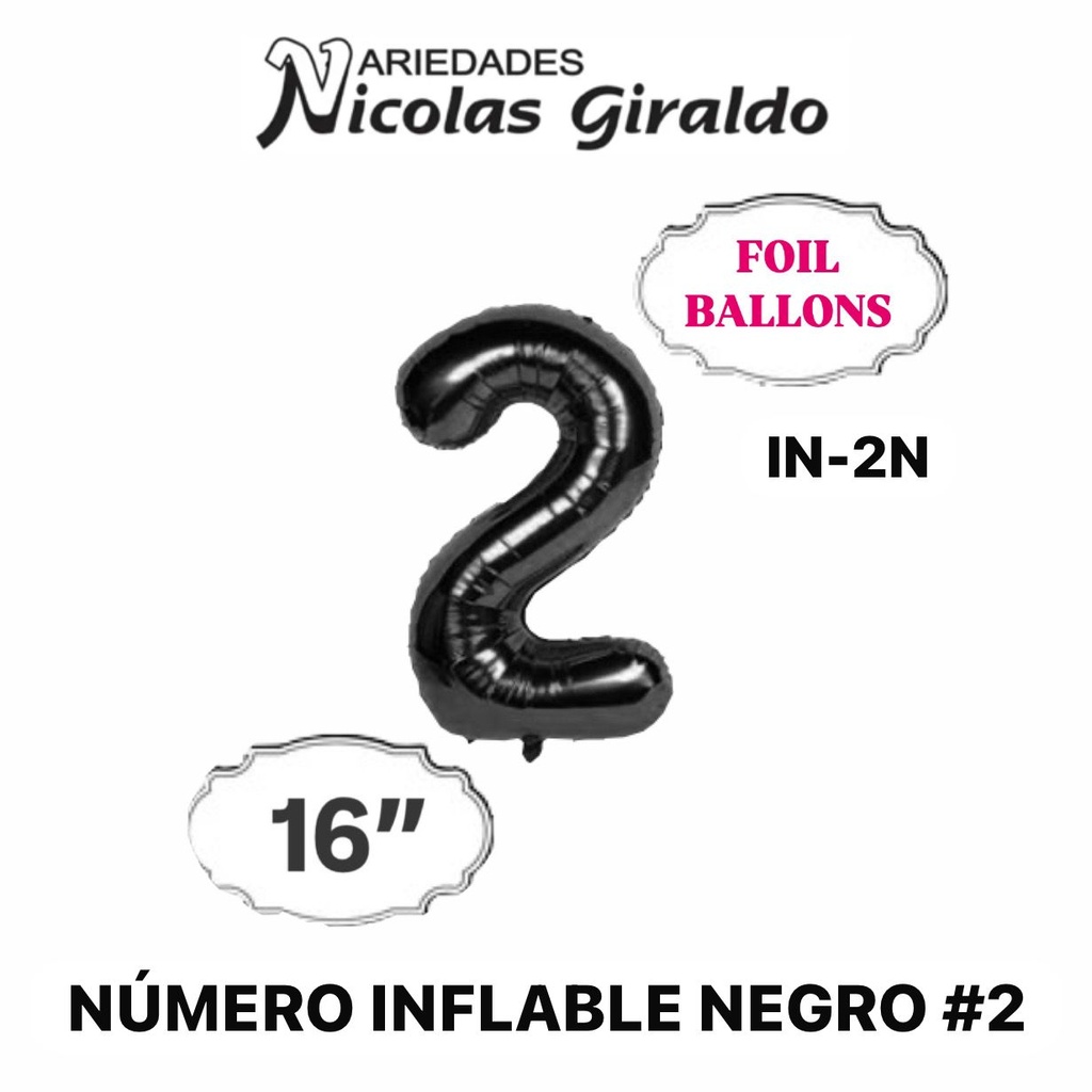 Numero inflable negro #2