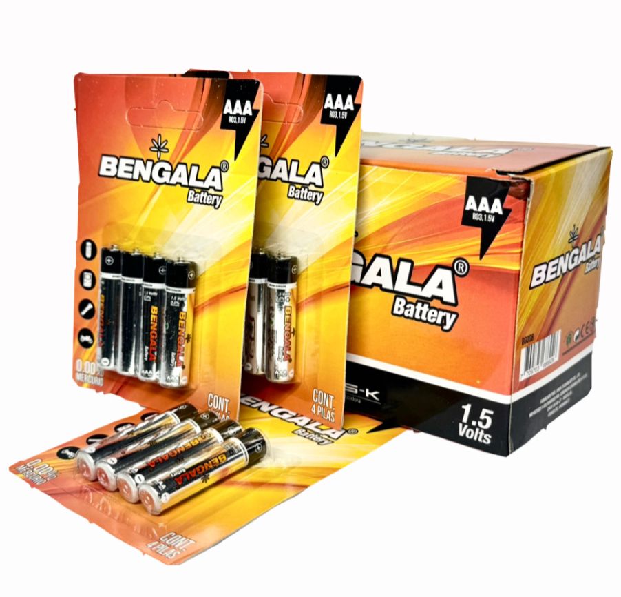 Pila bengala 3AAA carton x4 caja x10