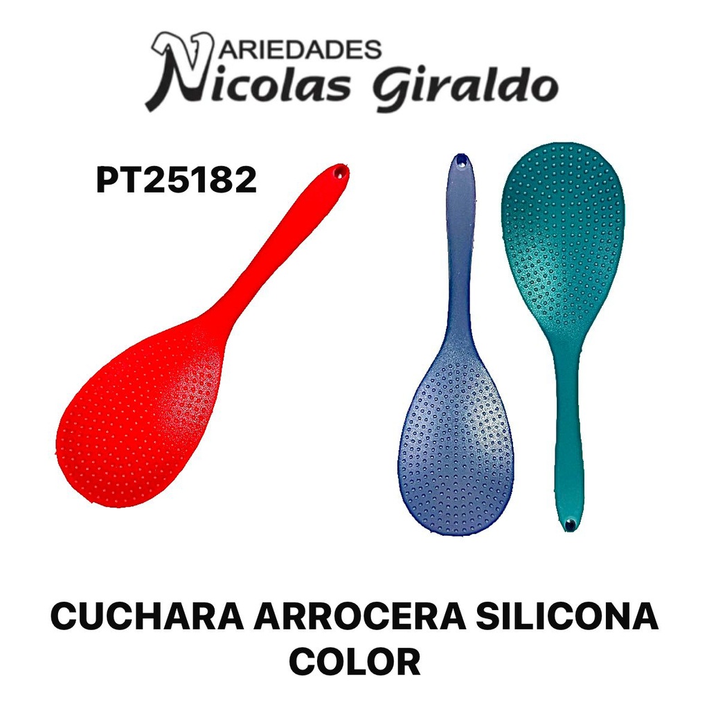 Cuchara arrocera silicona color 