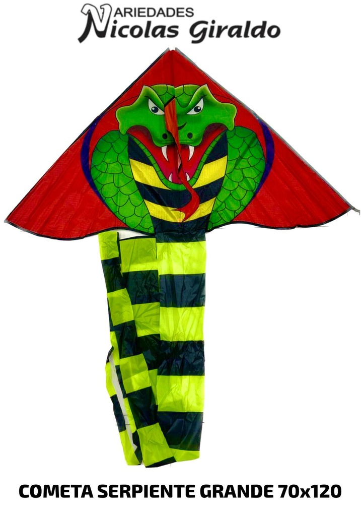 Cometa serpiente grande 70x120