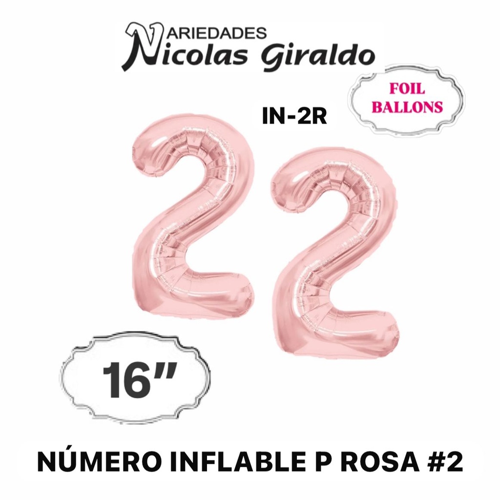 @Numero inflable p rosa #2