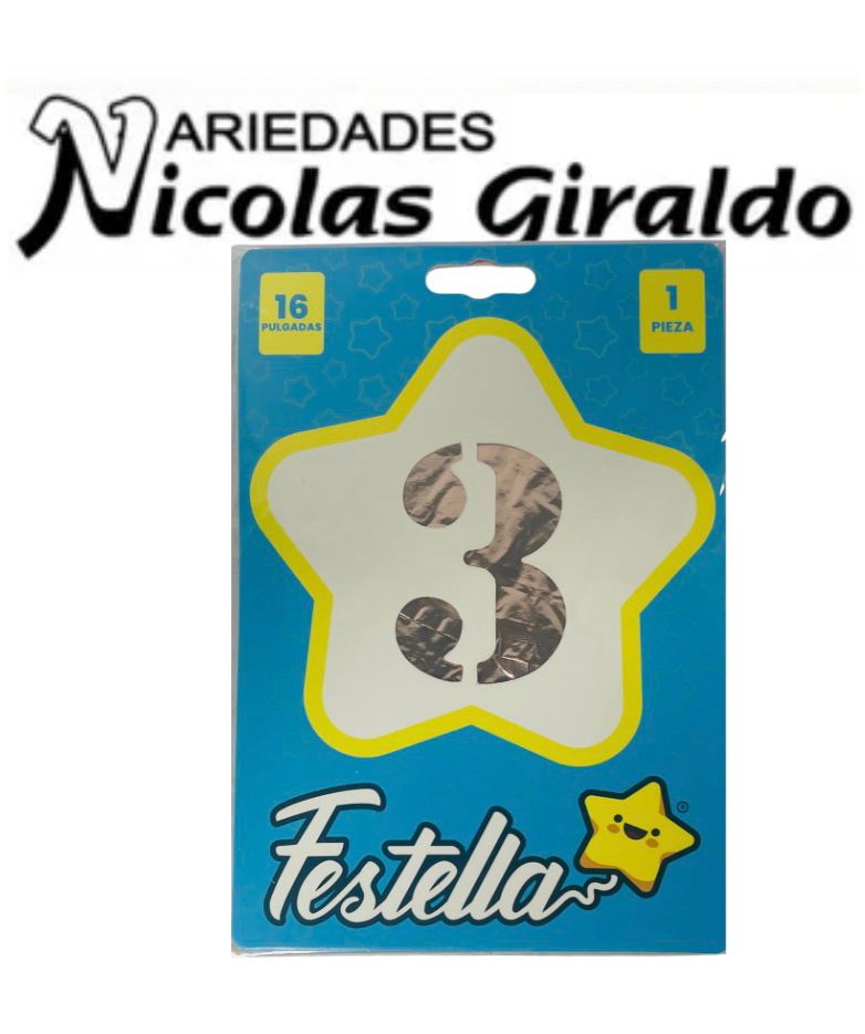 Numero inflable p rosa #3 (1404P)