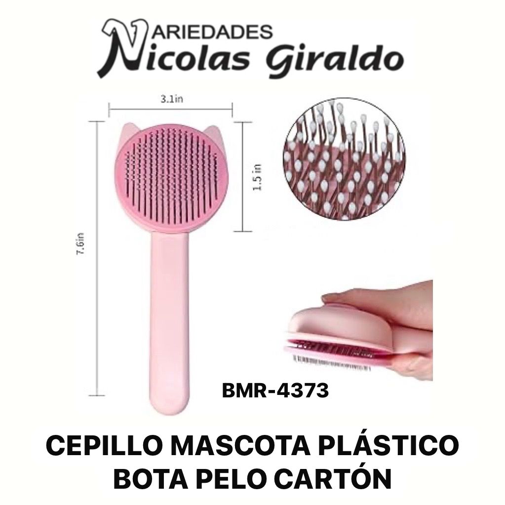 Cepillo mascota plastico bota pelo carton (BMR-3307)