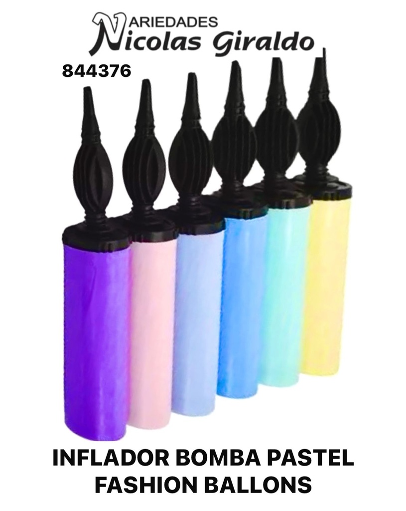 Inflador bomba pastel fashion ballons