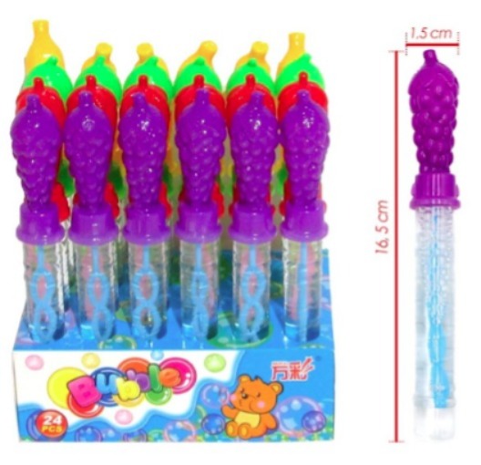 Burbujero delgado frutas mini caja x24  