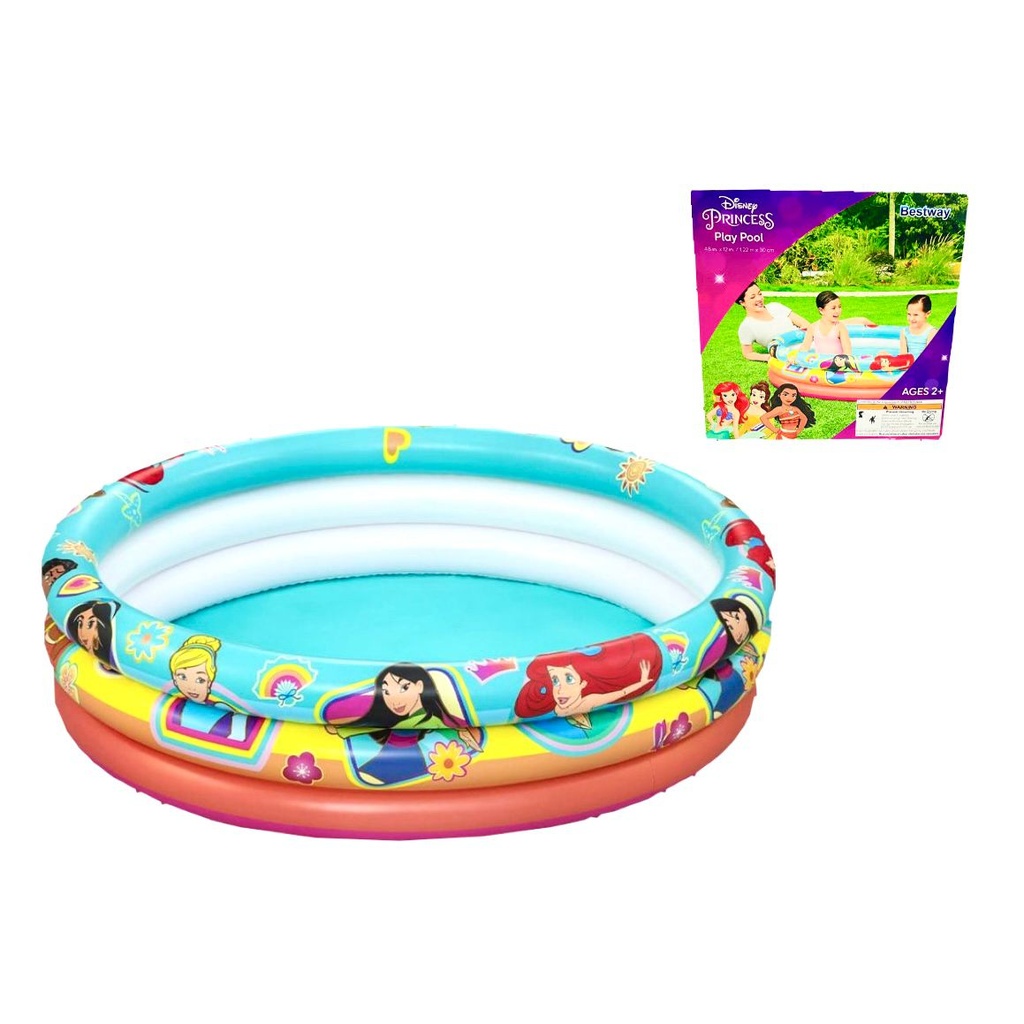 Piscina inflable 3 aros princesas disney 1.22X30M 