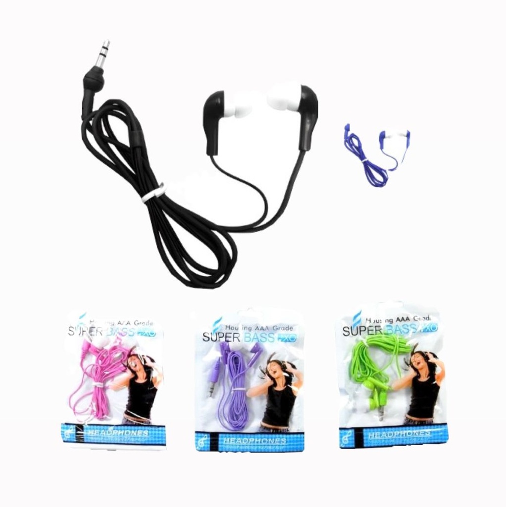 Audifono sencillo bolsa paquete x12 