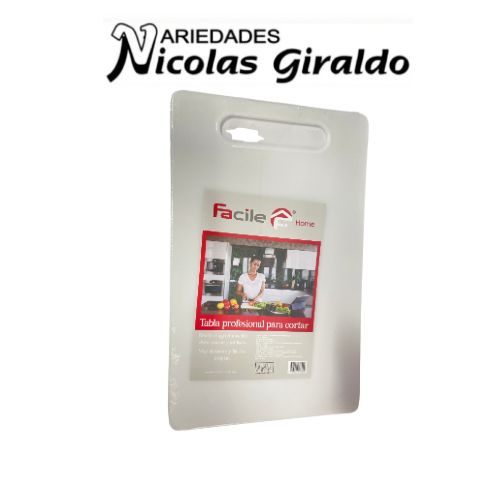 Tabla picar facile Home blanca grande 43x27 