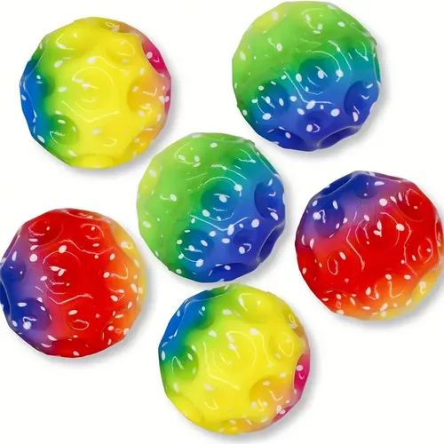 Pelota lunar color puntos surtida pqt x12