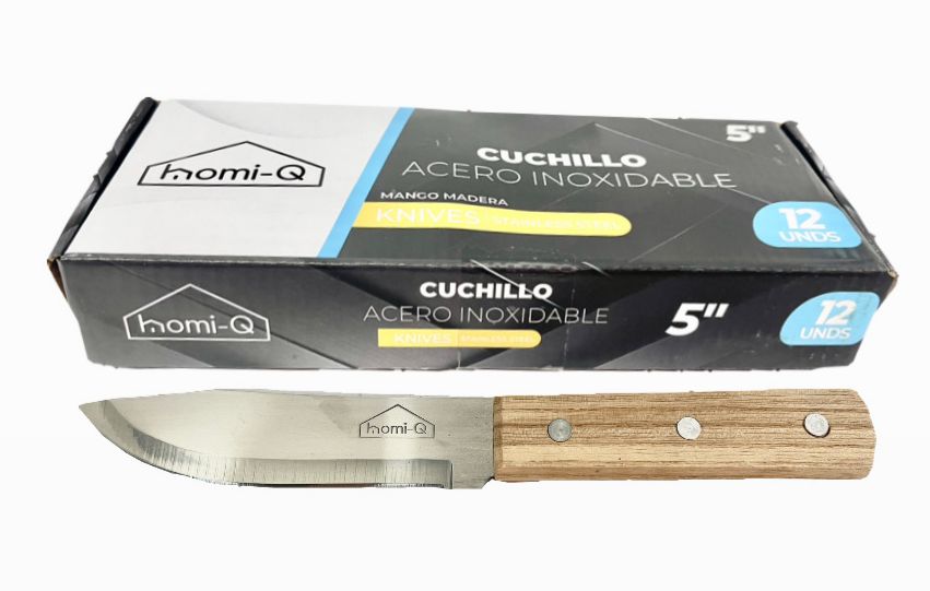 Cuchillo madera fino homi-q #5 CAJA X12 