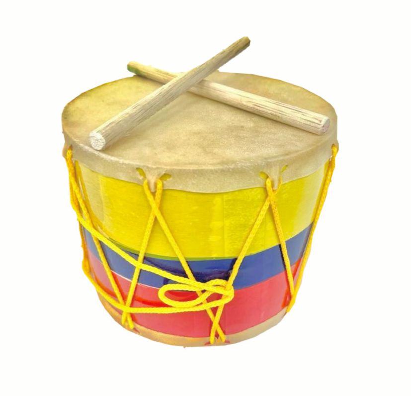 Tambor madera #2 tricolor 