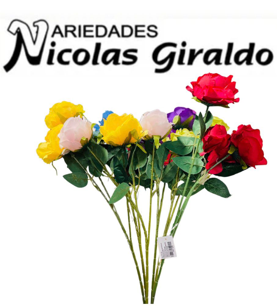 Flor ramo rosa x3 