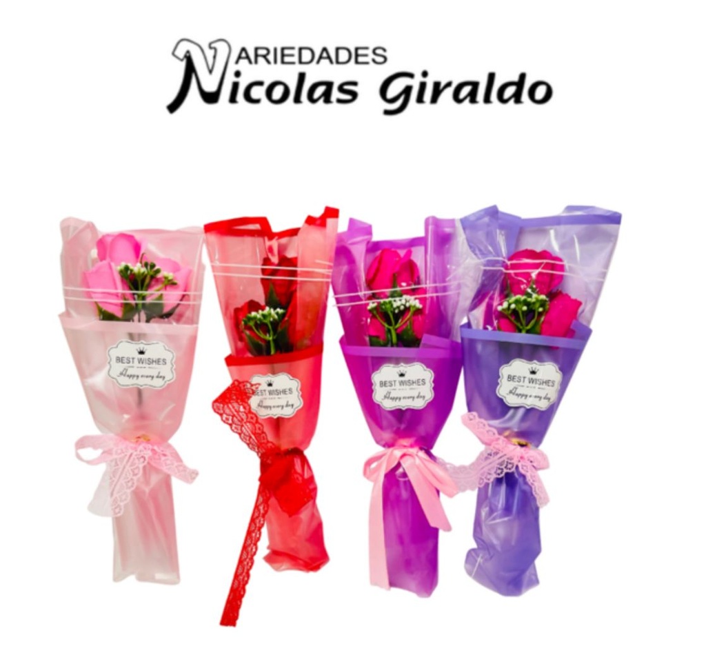 Flor ramo X3 rosas estuche 